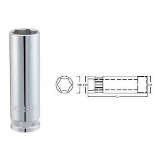 10mm Đầu tuýp dài 6 góc 1/2