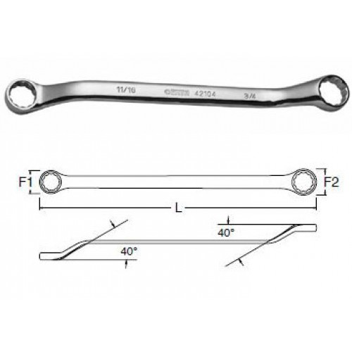 10x11mm Cờ lê 2 vòng miệng tròn Sata 42-215 (42215)
