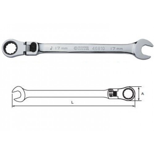 11mm Cờ lê lắc léo tự động có khóa Sata 46-804 (46804)