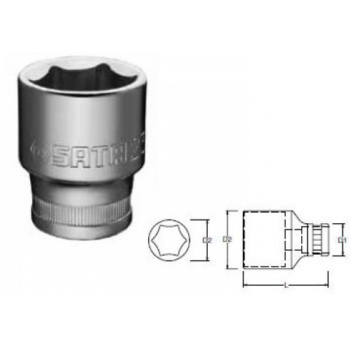 11mm Đầu tuýp 6 góc 1/2