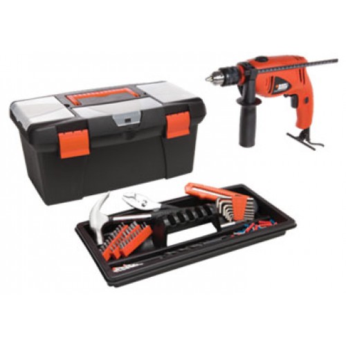 13mm Máy khoan búa 550W kèm 103 phụ kiện Black and Decker HD500BX