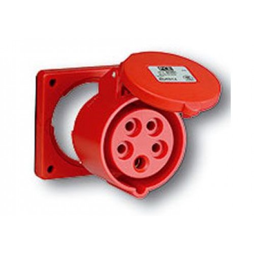 16A-5P-400V-6H-IP67 Ổ cắm gắn âm kín nước thẳng