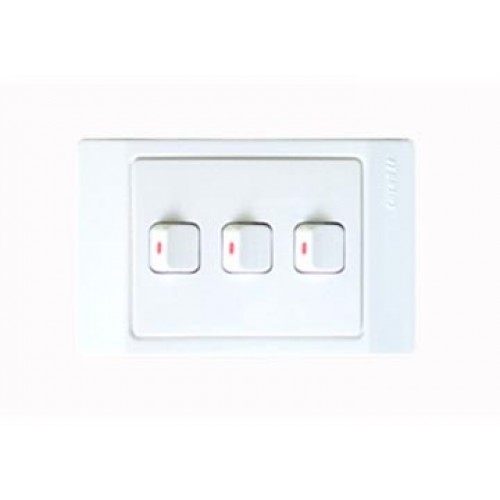 16A Mặt có 3 công tắc một chiều