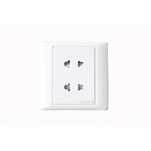 16A Ổ cắm đôi 2 chấu BP2002R