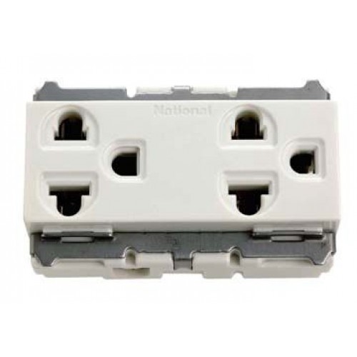 250V-16A Ổ cắm đôi có dây nối đất