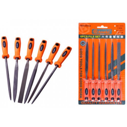 4x160mm Bộ giũa mini 6 chi tiết Asaki AK-3899