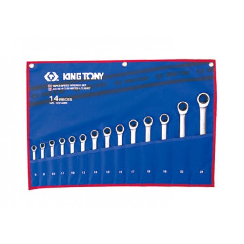8-24mm bộ cờ lê vòng miệng 14 cái hệ mét Kingtony 12114MR