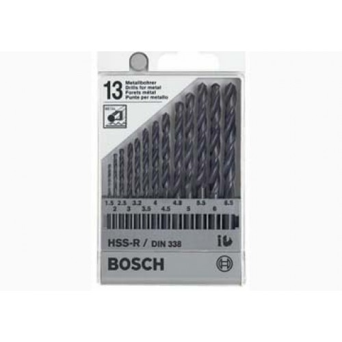 1.5-6.5mm Bộ mũi khoan sắt HSS-R DIN338 Bosch 1609200201
