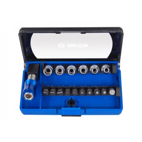 Bộ đầu tuýp và bộ đầu vít 17 cái hệ mét Kingtony 2517MR