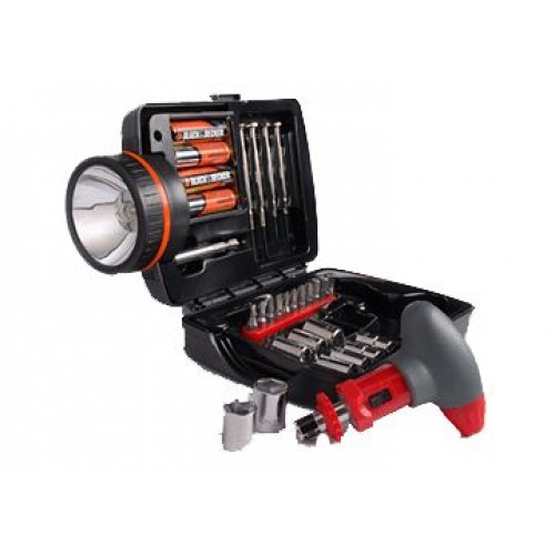 Bộ dụng cụ và đèn flash Black and Decker A7116