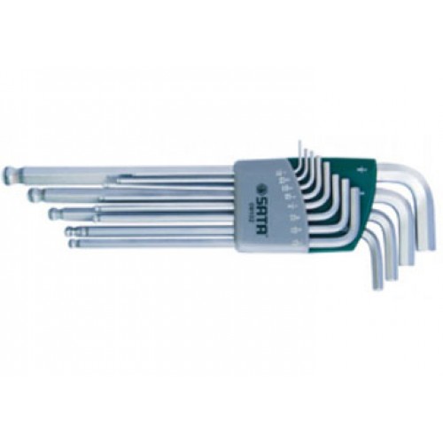 Bộ lục giác đầu bi dài hệ inch Sata 09-102 (09102)