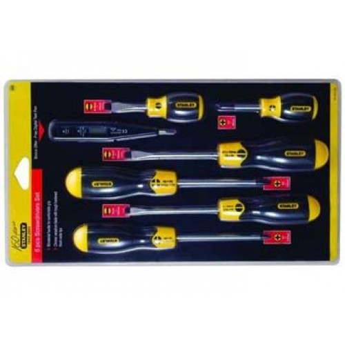 Bộ tô vít (6 cây tặng 1 tô vít thử điện) Stanley 92-002