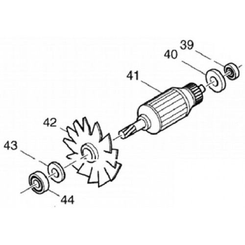 Rotor máy cắt sắt 2414NB Makita 510240-7