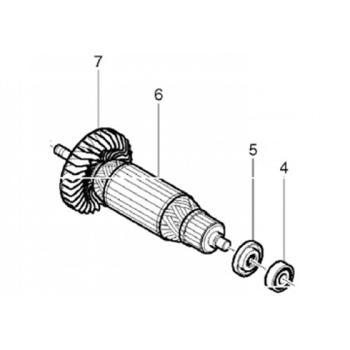 Rotor máy mài góc 9553B, 9553NB Makita 515619-7